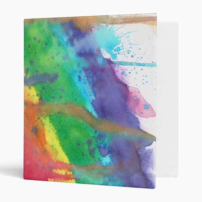 Rainbow Paint Splatter Binder (Front/Inside)