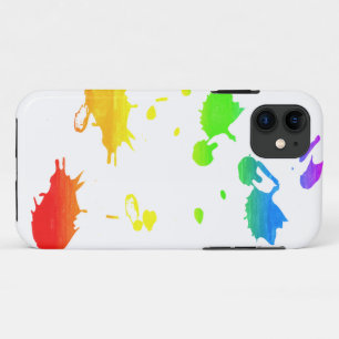 Rainbow paint-splatter Case-Mate iPhone case