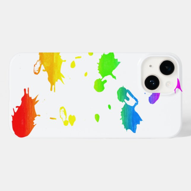 Rainbow paint-splatter Case-Mate iPhone case (Back (Horizontal))