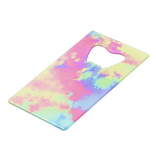 Rainbow Paint Splatter Credit Card Bottle Opener