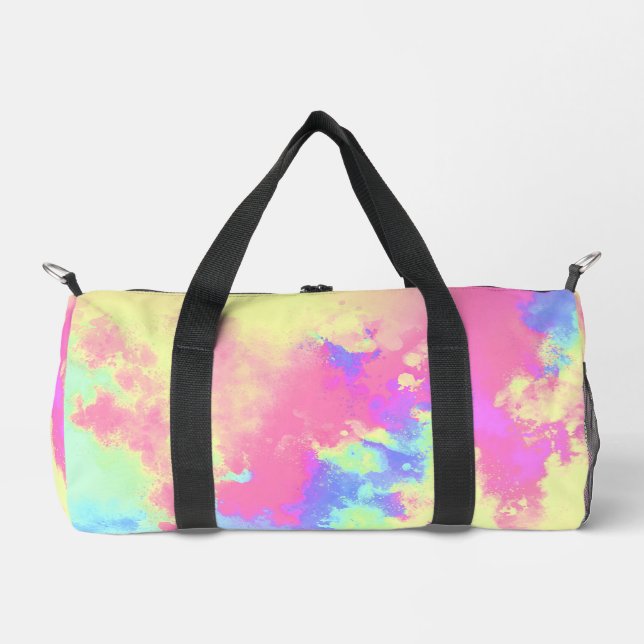 Rainbow Paint Splatter  Duffle Bag (Front)