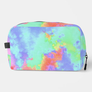 Rainbow Paint Splatter effect Dopp Kit