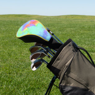 Rainbow Paint Splatter  Golf Head Cover