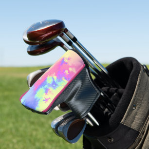 Rainbow Paint Splatter  Golf Head Cover