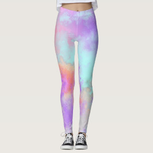 Rainbow Paint Splatter Leggings