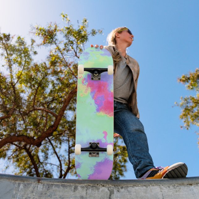Rainbow Paint Splatter  Skateboard (Outdoor 1)