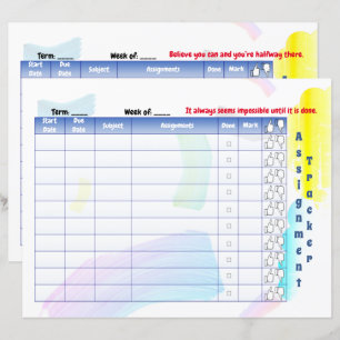Rainbow Paint Student Assignment tracker