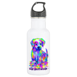 Rainbow Painted Puppy 532 Ml Water Bottle