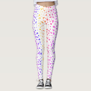 Rainbow Paisley Print Leggings