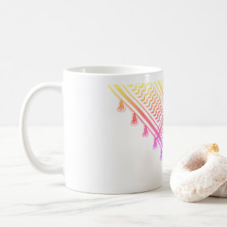Rainbow Palestinian Keffiyeh Coffee Mug