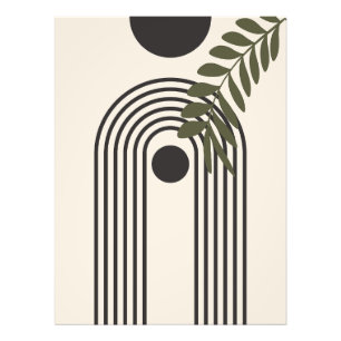 Rainbow Palm Leaf Sun, Boho Abstract Geometric Art Photo Print