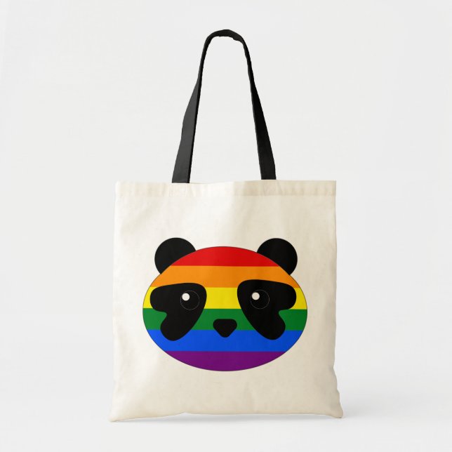 Rainbow Panda, LGBTQ Panda, Queer Panda- Pride Tote Bag (Front)