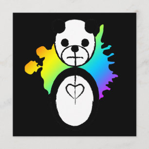 rainbow panda splatz invitation