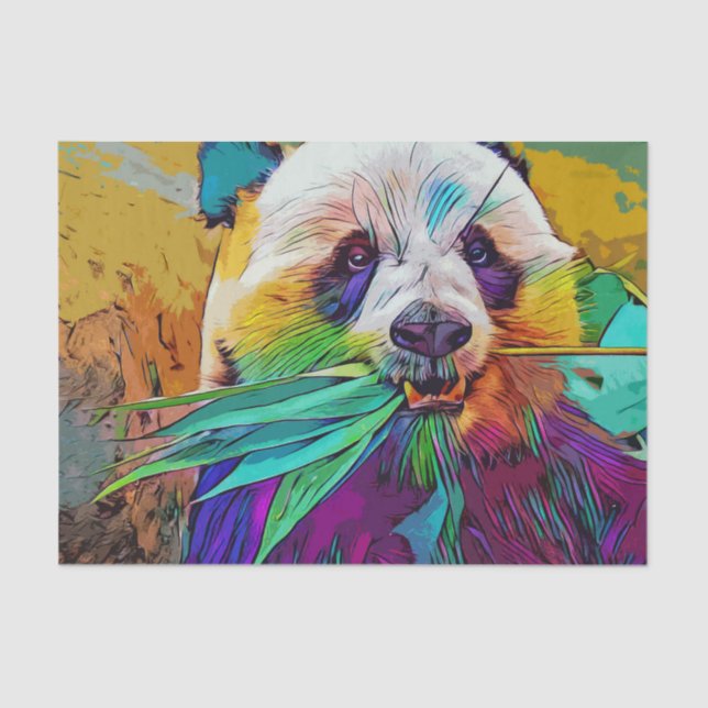 Rainbow panda Tissue Paper (Front)