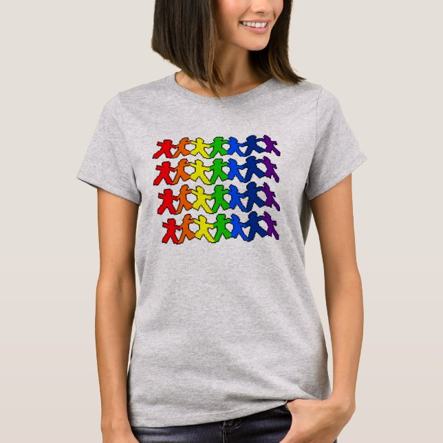 Rainbow Paper Doll Pride T-Shirt (Front)