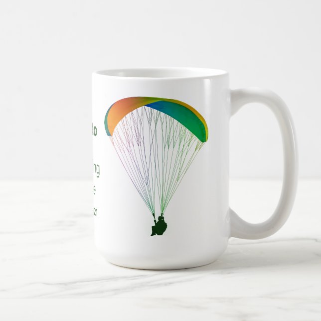 Rainbow Paraglider Graphic Souvenir with Your Text Coffee Mug (Right)