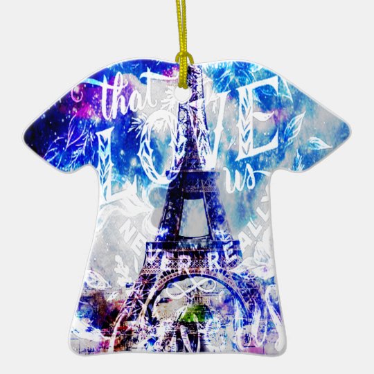 Rainbow Parisian Dreams of the Ones that Love Us Ceramic Ornament