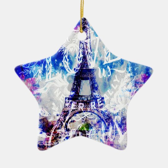 Rainbow Parisian Dreams of the Ones that Love Us Ceramic Ornament