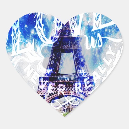 Rainbow Parisian Dreams of the Ones that Love Us Heart Sticker