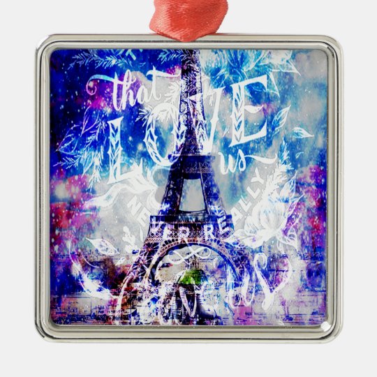 Rainbow Parisian Dreams of the Ones that Love Us Metal Ornament