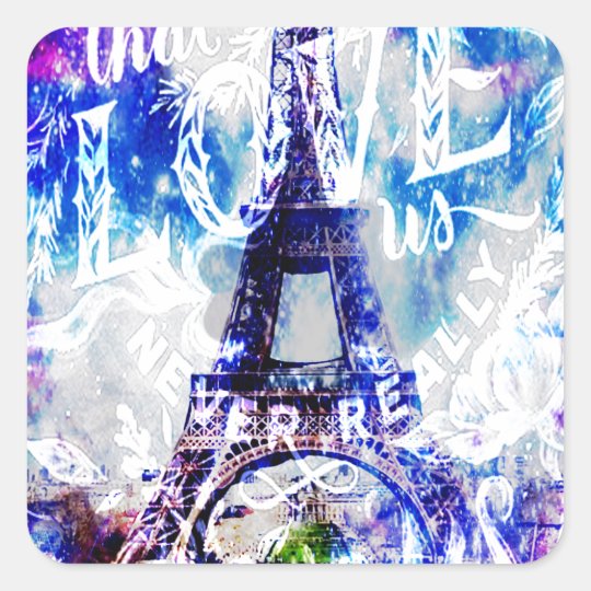 Rainbow Parisian Dreams of the Ones that Love Us Square Sticker