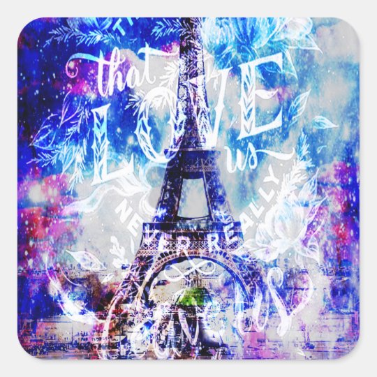 Rainbow Parisian Dreams of the Ones that Love Us Square Sticker