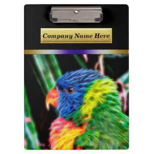 Rainbow Parrot Clipboard