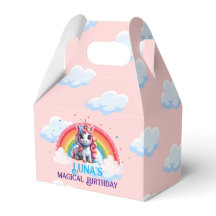 Rainbow Party Unicorn Favour Boxes
