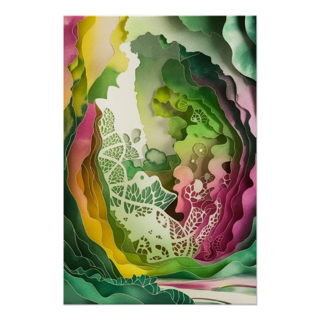 Rainbow Passage Surreal Wall Art Poster (Front)