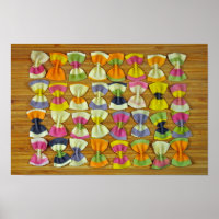 Rainbow pasta pattern