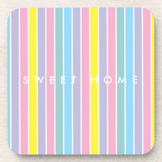 Rainbow Pastal colour strip Coaster