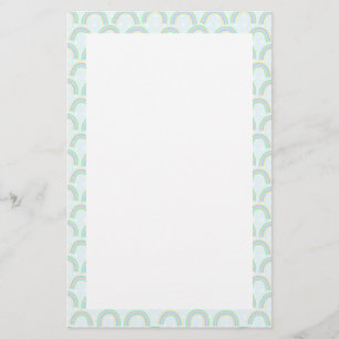 Rainbow Pastel Blue Stationery