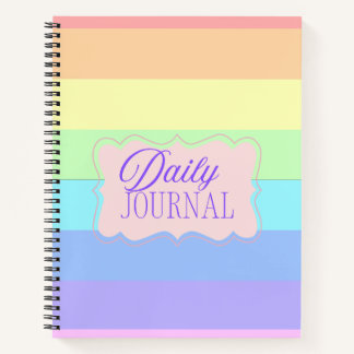Rainbow Pastel Colour Block Notebook 