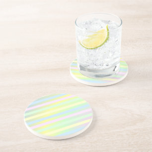 Rainbow pastel colours coaster