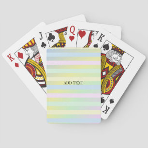 Rainbow pastel colours playing cards