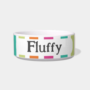 Rainbow pastel colours retro vertical stripes bowl