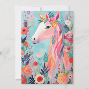Rainbow Pastel Dream Unicorn Invitation