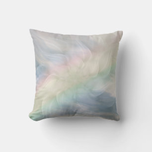 Rainbow Pastel Floral Mandala design Throw Pillow
