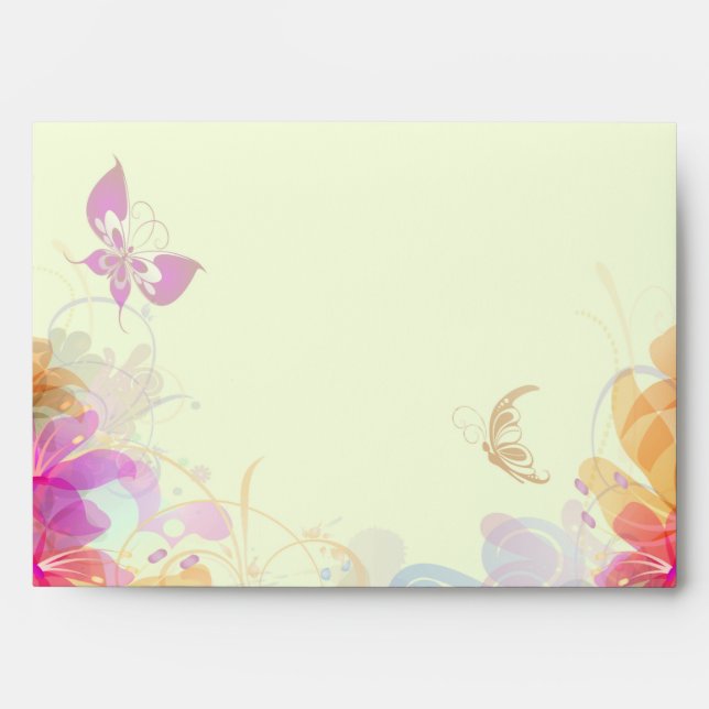 Rainbow Pastel Florals Envelope (Front)