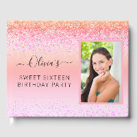 Rainbow Pastel Girly Glitter Metal Monogram Name