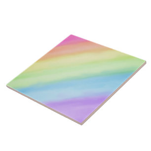 Rainbow Pastel Gradient Ombré Tile