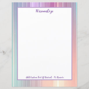 Rainbow Pastel Gradient Stripe Design Personalized