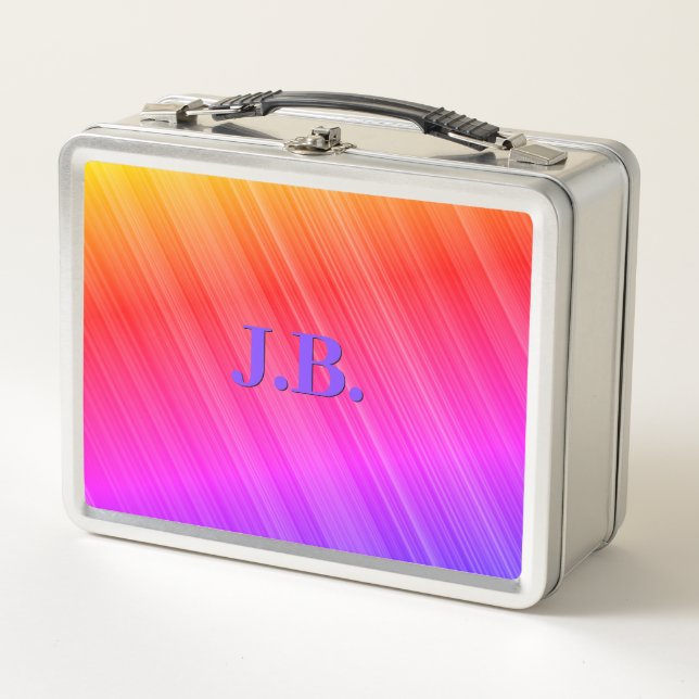 Rainbow Pastel Stripes Lunchbox (Front)