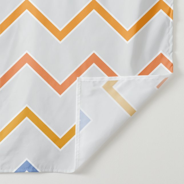 Rainbow pastel zig zag lines figure  tapestry (Detail)