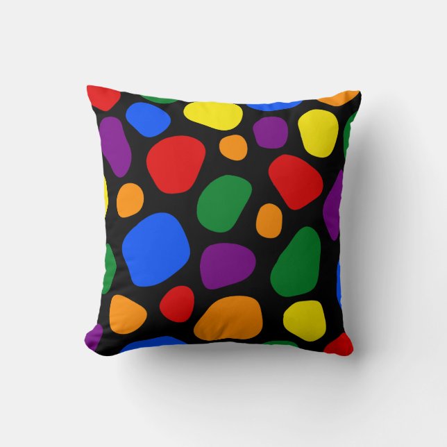 Rainbow Patches Throw Cushion (Front)