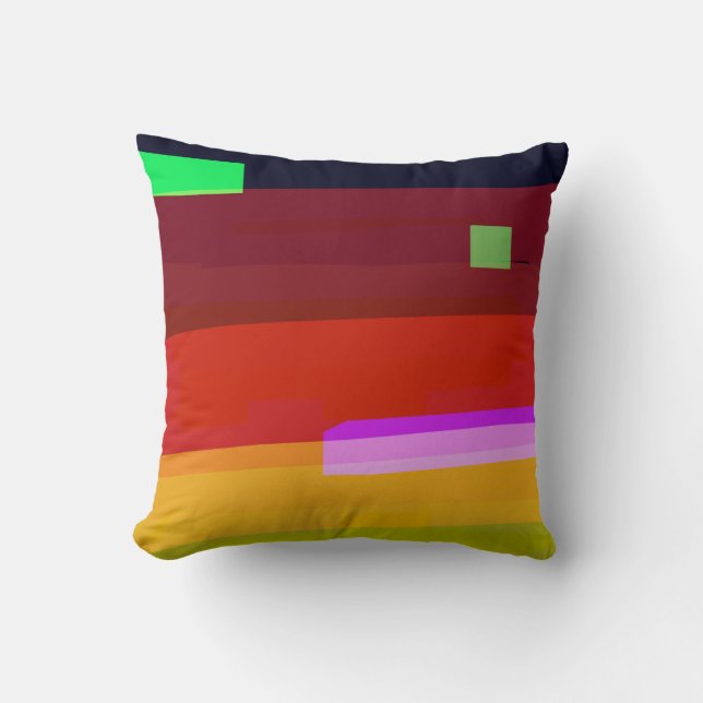 Rainbow Patches Throw Pillow (Front)