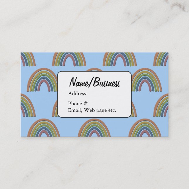 Rainbow Pattern Business Card (Front)