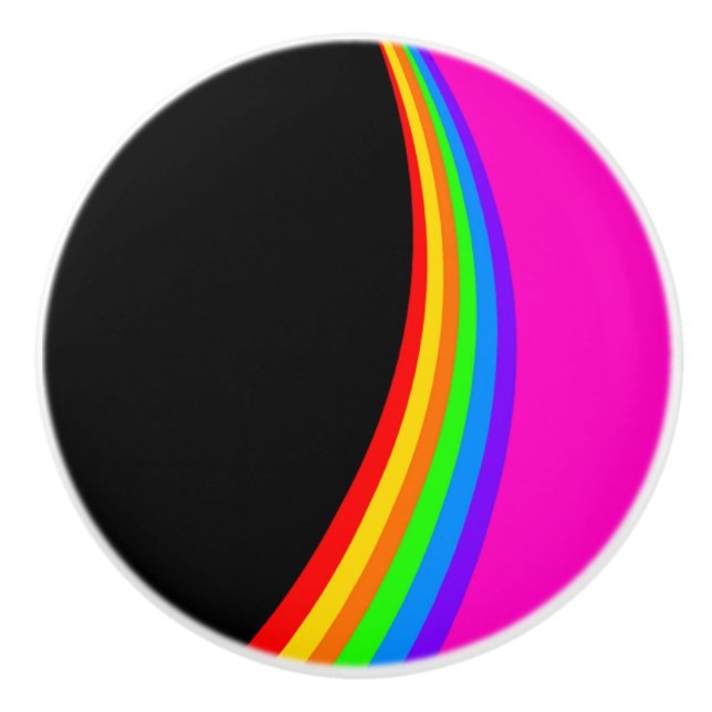 RAINBOW PATTERN CERAMIC KNOB (Front)
