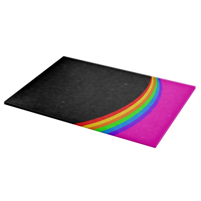 RAINBOW PATTERN CUTTING BOARD (Corner)