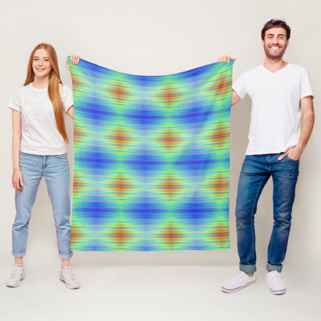 Rainbow Pattern Fleece Blanket (In Situ)